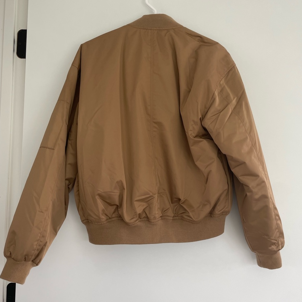 NWT Abercrombie & Fitch Brown Tan Bomber Jacket XXS - Picture 8 of 10